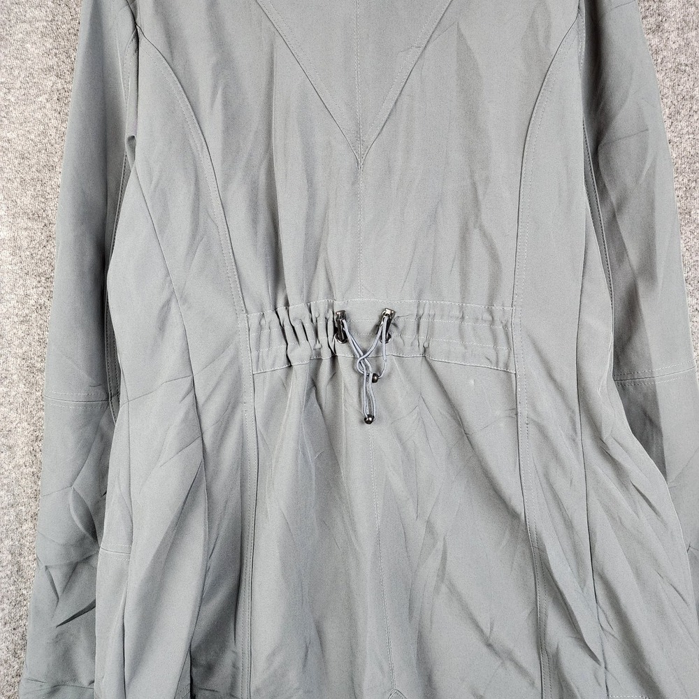 Long Tall Sally Softshell Jacket Women L Grey Tall Adjustable Waist Full Zip - Picture 7 of 10